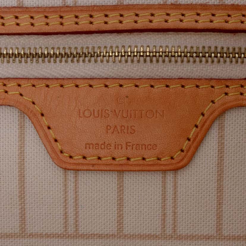 Louis Vuitton Damier Azur Neverfull MM White Canvas Good condition - Box View