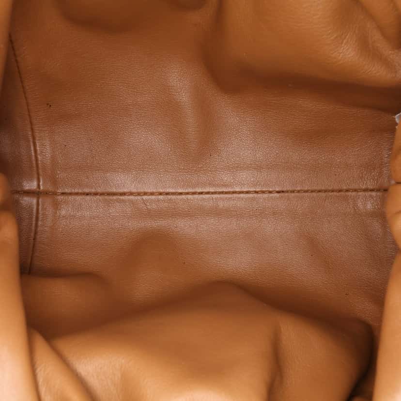 Bottega Veneta Lambskin The Mini Pouch Crossbody Brown Leather Good condition - Model View