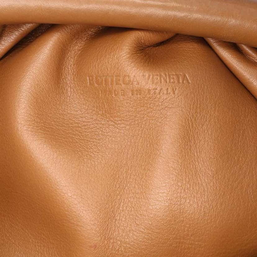Bottega Veneta Lambskin The Mini Pouch Crossbody Brown Leather Good condition - Box View