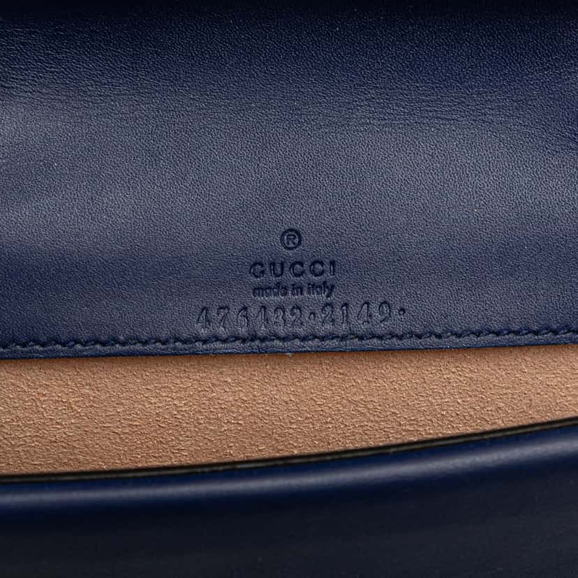 Gucci Super Mini Velvet Dionysus Crossbody Blue Velvet Good condition - Box View