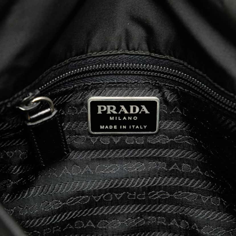 Prada Tessuto Buckle Messenger Bag Black Good condition - Box View