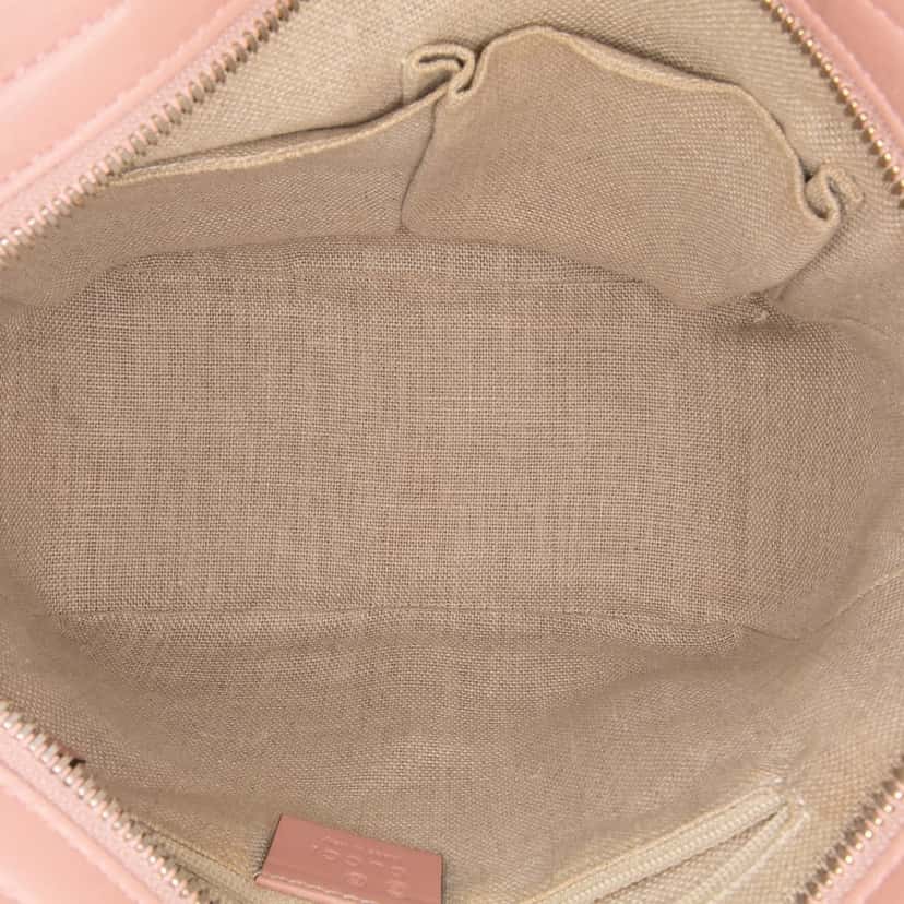 Gucci Small Microguccissima Bree Satchel Pink Leather Good condition - Model View