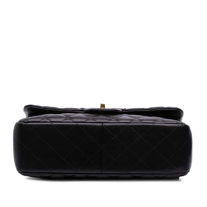 Chanel Jumbo Classic Lambskin Double Flap Black Leather Good condition - Inside View