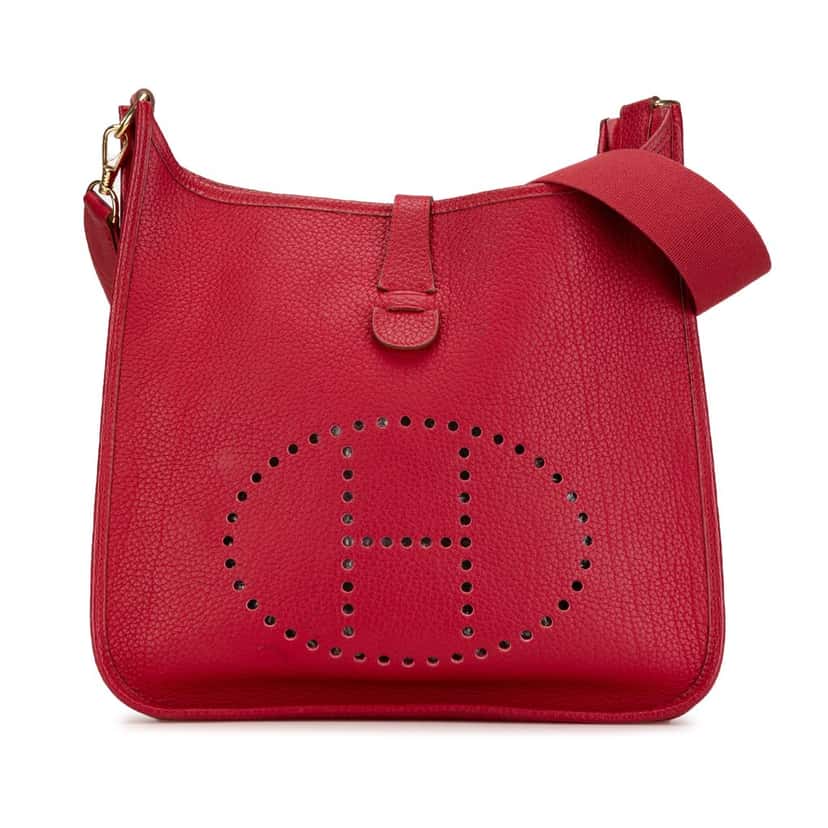 Hermès Clemence Evelyne I 33 Red Leather Good condition - Front View