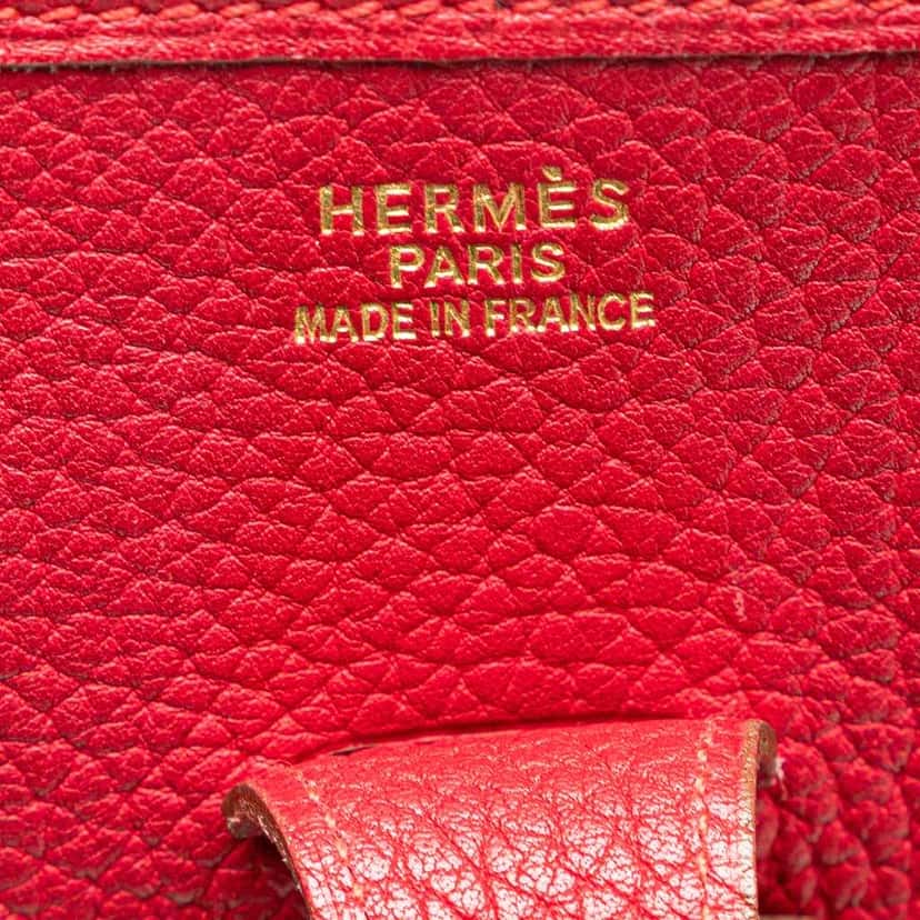 Hermès Clemence Evelyne I 33 Red Leather Good condition - Box View