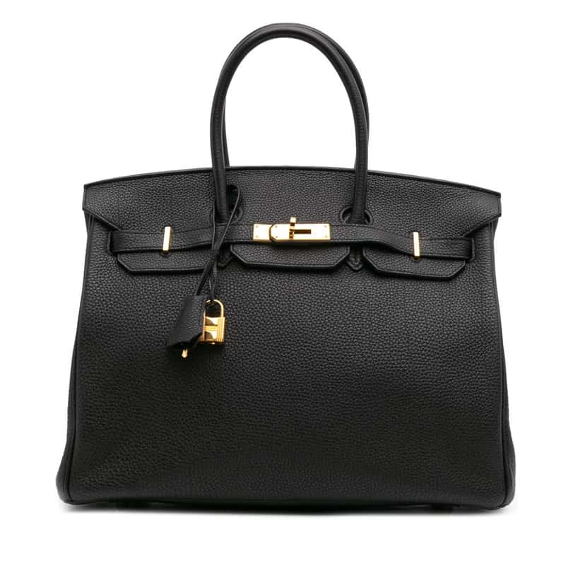 Hermès Togo Birkin Retourne 35 Black Leather Good condition - Front View