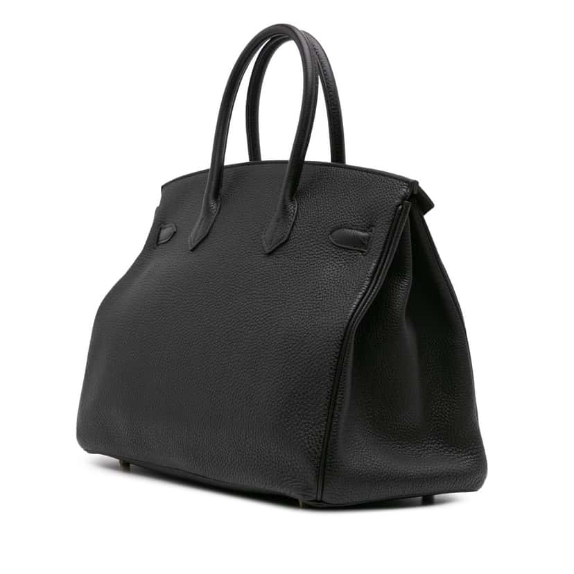 Hermès Togo Birkin Retourne 35 Black Leather Good condition - Back View