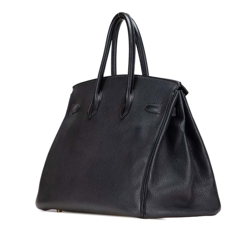 Hermès Togo Birkin Retourne 35 Black Leather Good condition - Back View