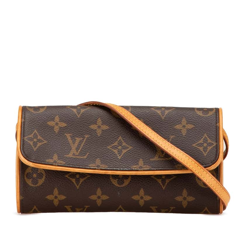Louis Vuitton Monogram Pochette Twin PM Brown Canvas Good condition - Front View