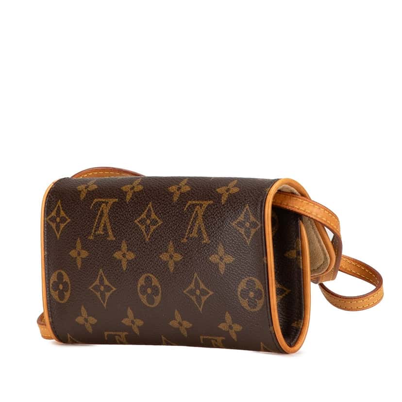 Louis Vuitton Monogram Pochette Twin PM Brown Canvas Good condition - Back View