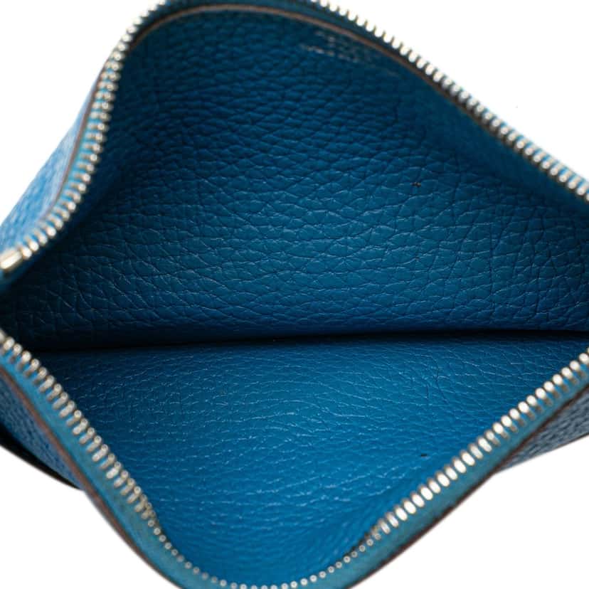 Hermès Bicolor Togo Dogon Duo Wallet GM Grey Leather Good condition - Box View