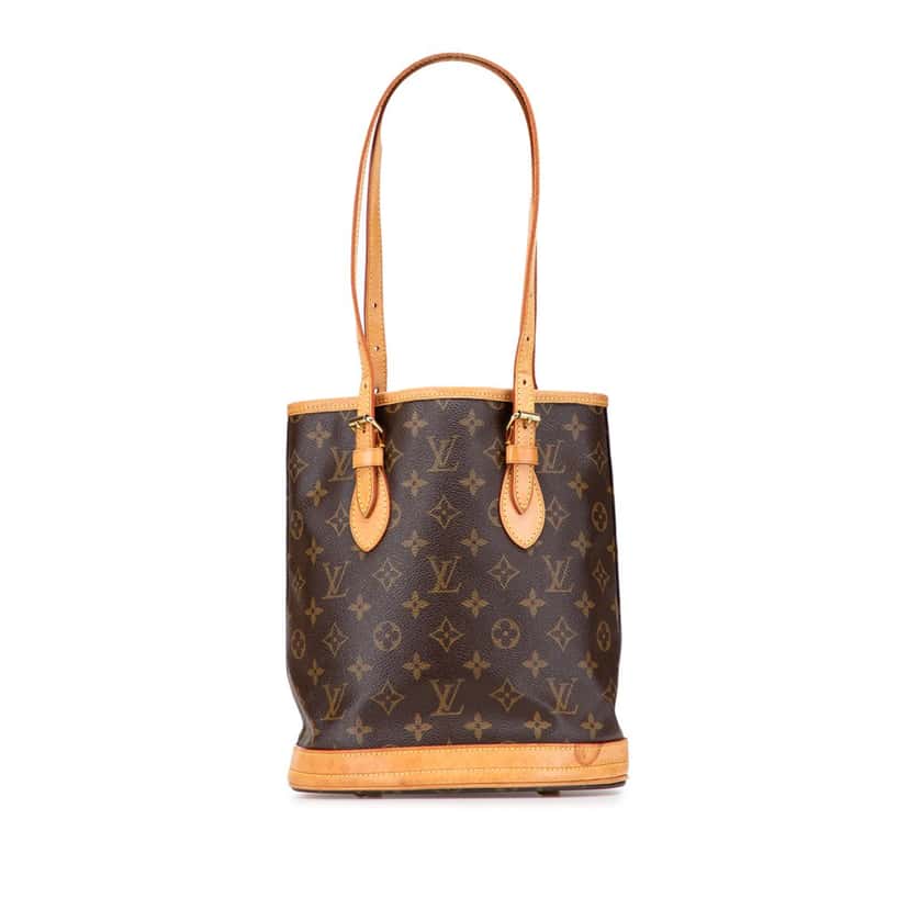 Louis Vuitton Monogram Petit Bucket Brown Canvas Good condition - Front View