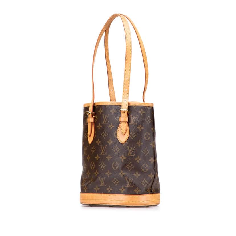 Louis Vuitton Monogram Petit Bucket Brown Canvas Good condition - Back View