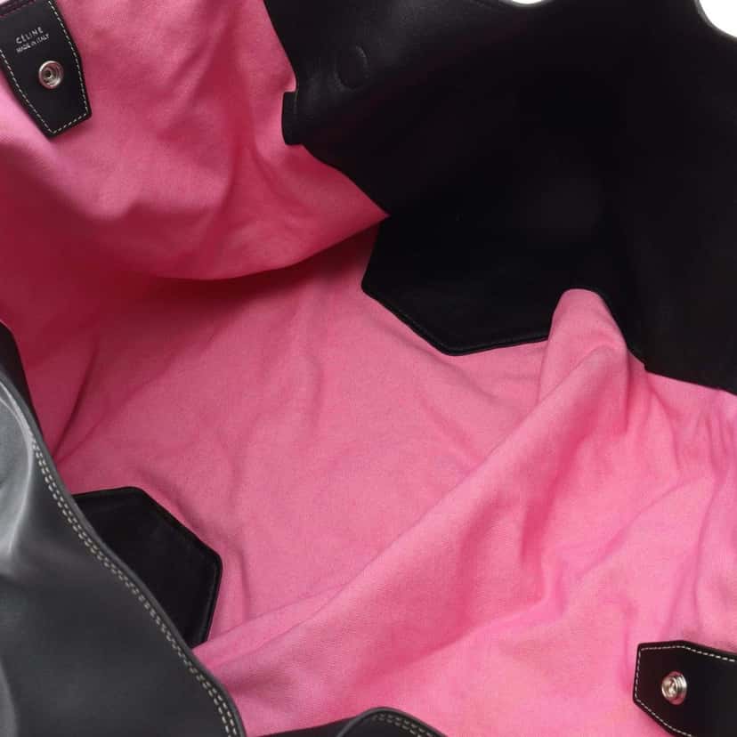 Celine Smooth Calfskin and Canvas Tie Dye Frame Tote Pink Canvas Good condition - Inside View