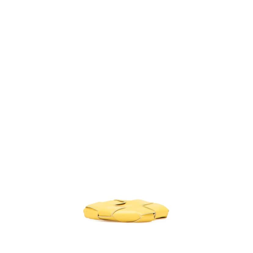 Bottega Veneta Nappa Maxi Intrecciato Coin Pouch Yellow Leather Good condition - Inside View