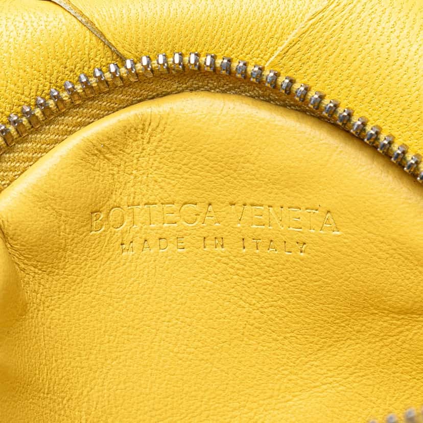 Bottega Veneta Nappa Maxi Intrecciato Coin Pouch Yellow Leather Good condition - Box View