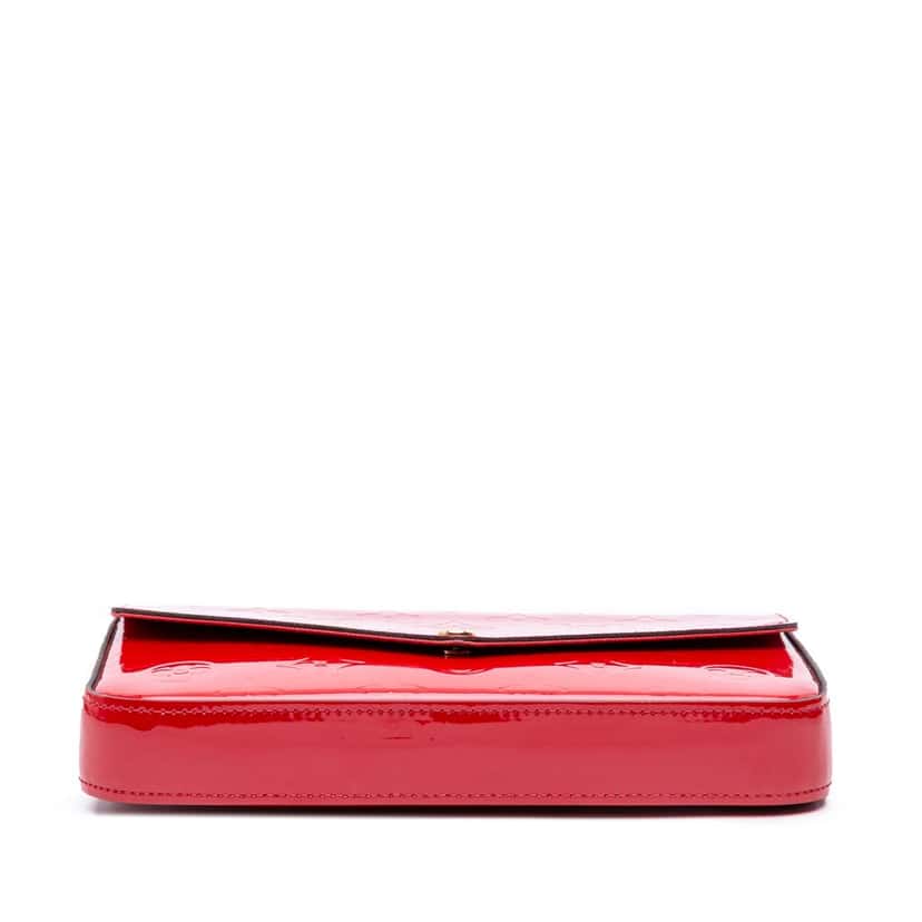 Louis Vuitton Monogram Vernis Pochette Felicie Red Leather Good condition - Inside View