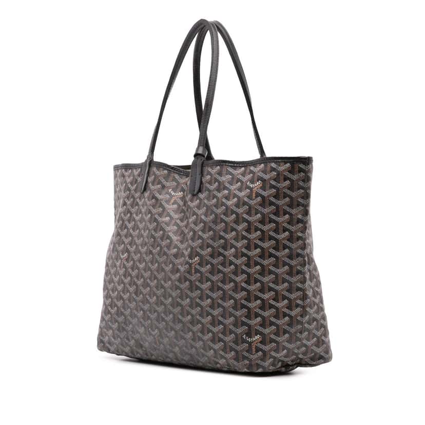 Goyard Goyardine Saint Louis PM Black Canvas Good condition - Back View