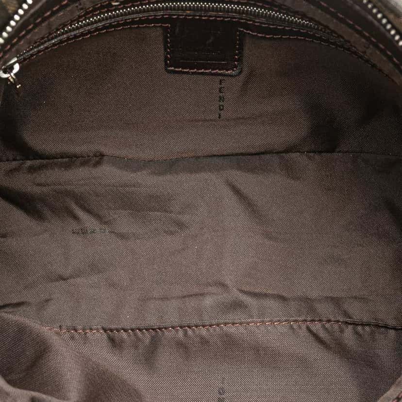 Fendi Zucca Canvas Shoulder Bag Brown Canvas Good condition - Model View