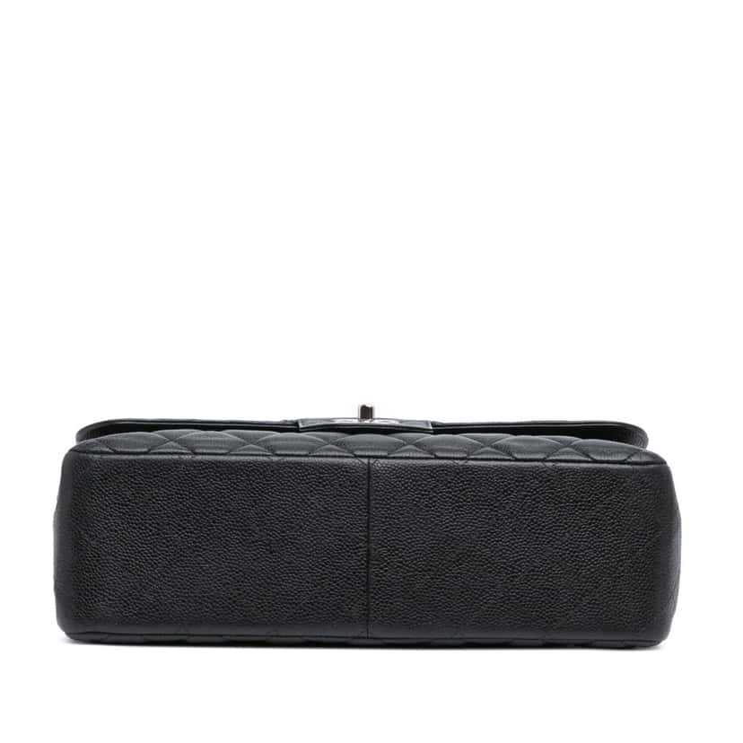 Chanel Jumbo Classic Caviar Double Flap Black Leather Good condition - Inside View