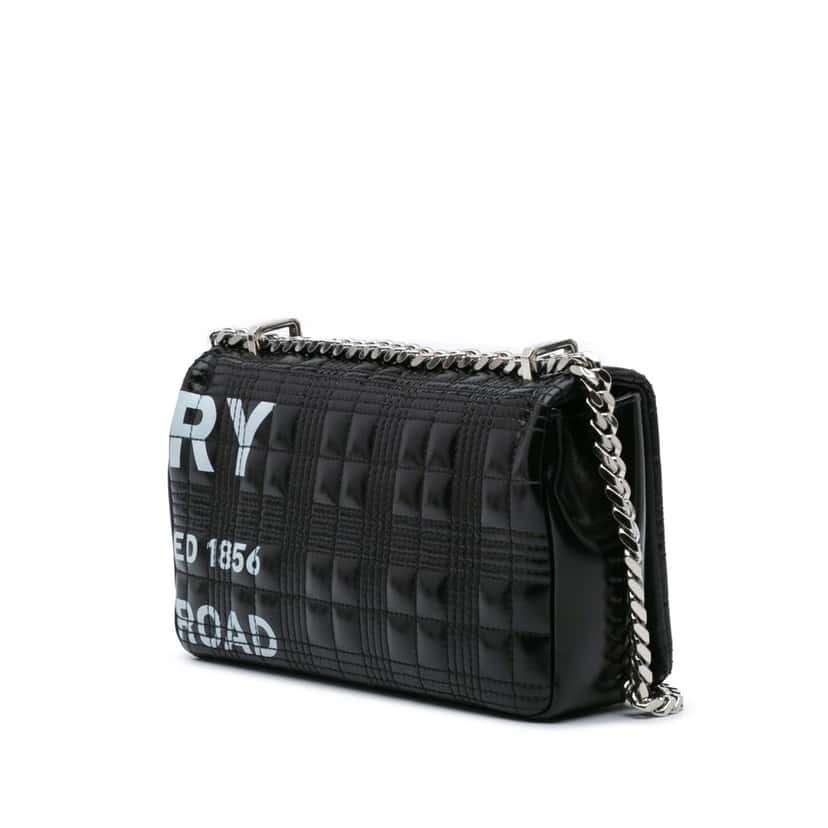 Burberry Small Patent Horseferry Lola Crossbody Black Leather Good condition - Back View