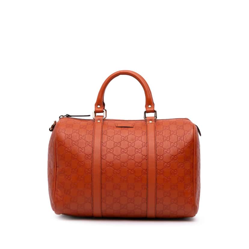 Gucci Guccissima Joy Boston Bag Orange Leather Good condition - Front View
