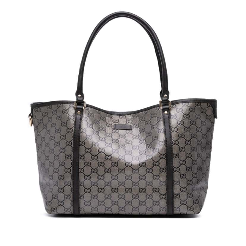 Gucci Medium GG Crystal Joy Tote Brown Canvas Good condition - Front View