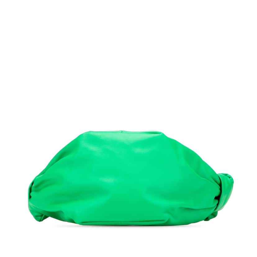 Bottega Veneta Mini Nappa Double Knot Bag Green Leather Good condition - Inside View