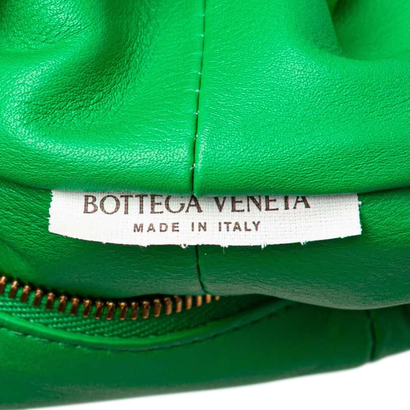 Bottega Veneta Mini Nappa Double Knot Bag Green Leather Good condition - Box View