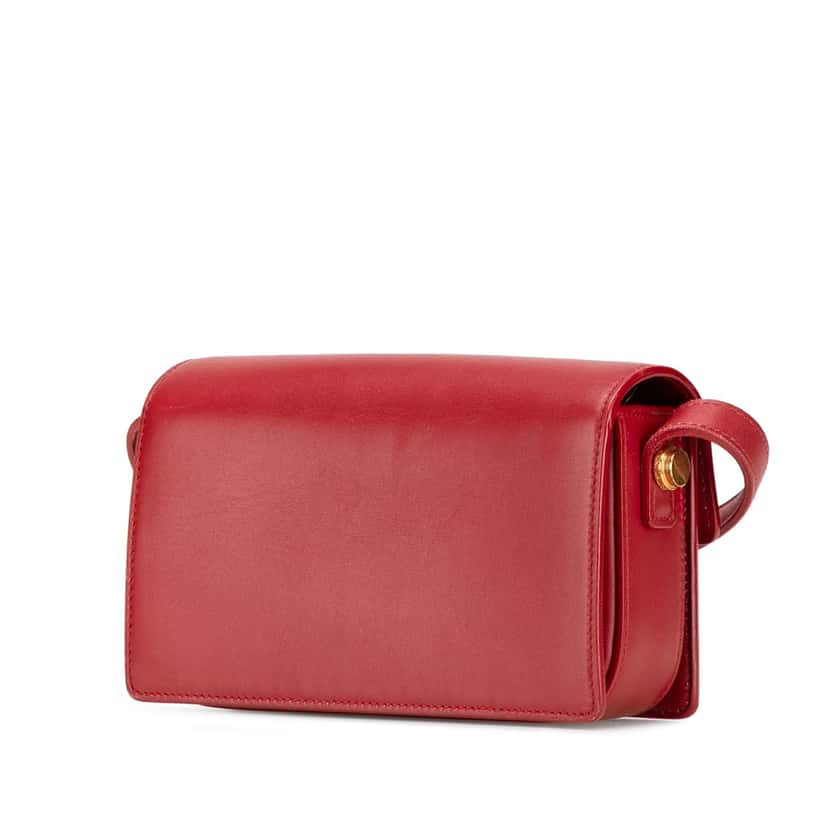 Saint Laurent Small Leather Lulu Crossbody Red Leather Good condition - Back View