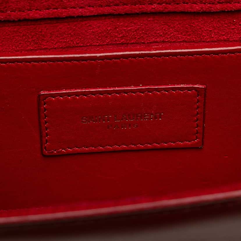 Saint Laurent Small Leather Monogram Kate Tassel Crossbody Red Leather Good condition - Box View
