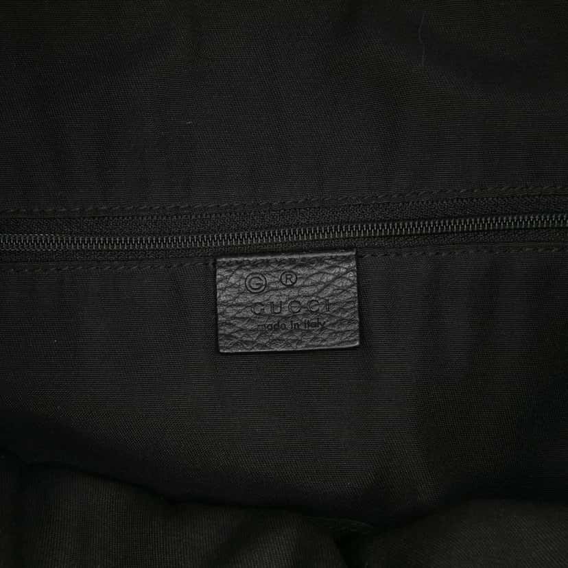 Gucci Large GG Canvas Charm Dome Satchel Black Leather Fair condition - Box View