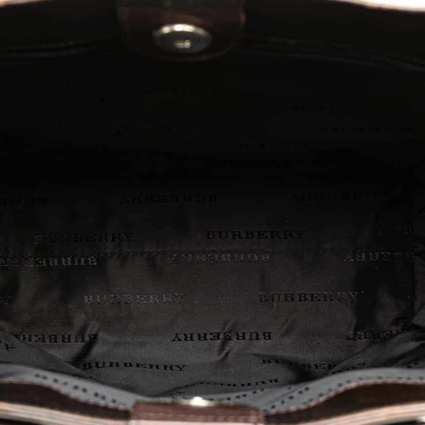 Burberry House Check Canvas Tote Brown Canvas Good condition - Model View