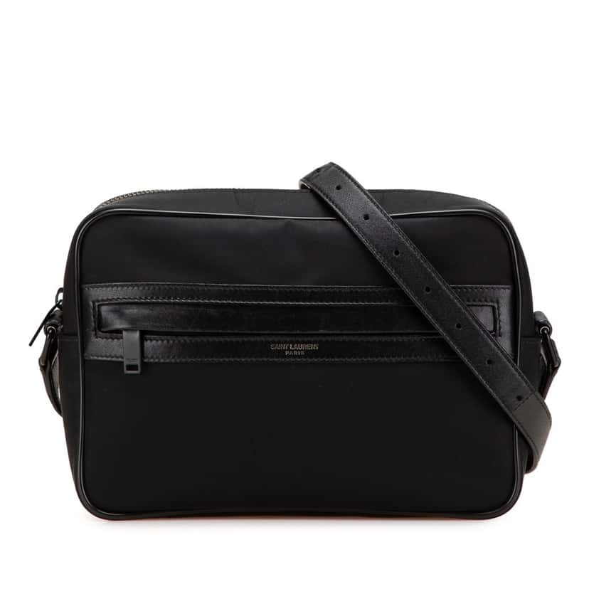 Saint Laurent Small Nylon Camp Camera Bag Black Good condition - Front View