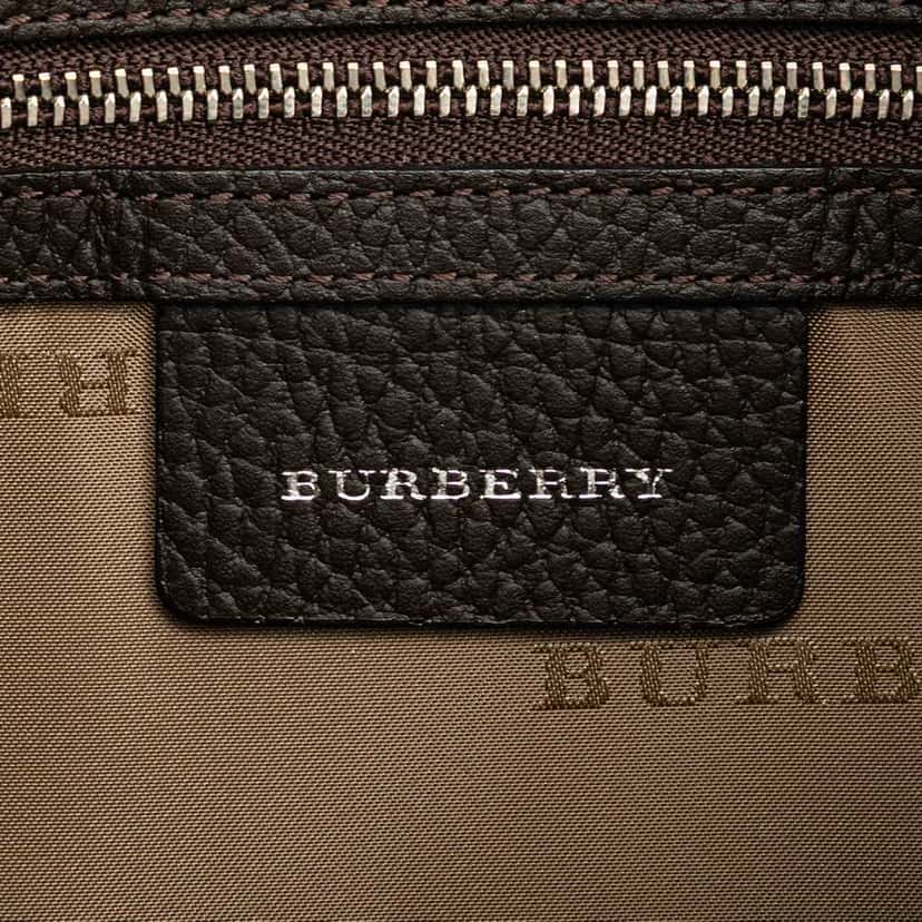 Burberry Nova Check Trimmed Canvas Shoulder Bag Grey Canvas Good condition - Box View