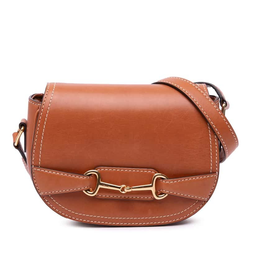 Celine Small Leather Crecy Flap Crossbody Brown Leather Good condition - Front View
