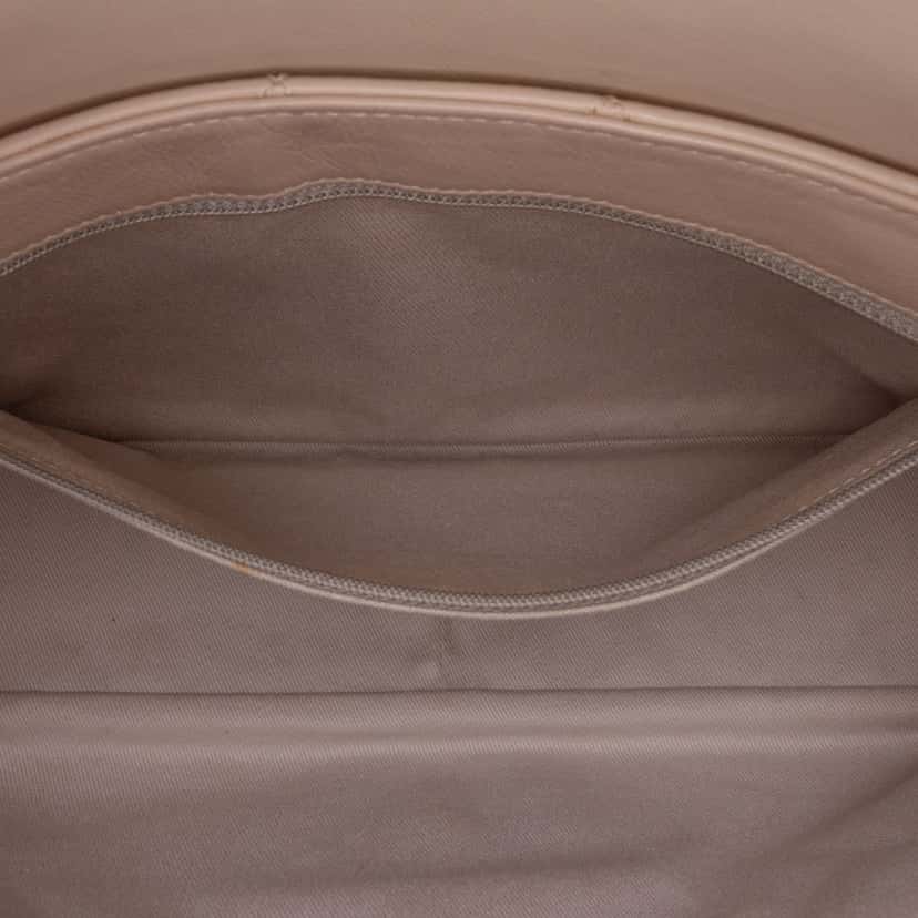 Chanel Large Quilted Lambskin Country Chic Flap Brown Leather Good condition - Box View