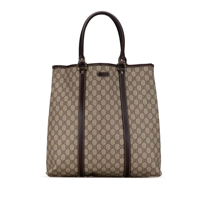 Gucci GG Supreme Joy Vertical Tote Brown Canvas Good condition - Front View