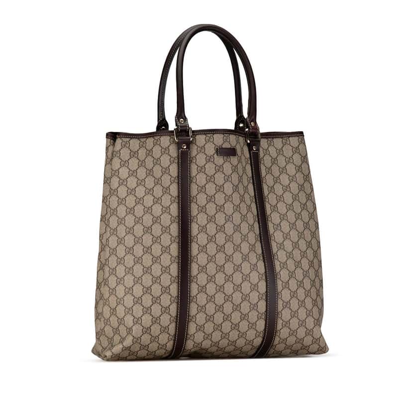 Gucci GG Supreme Joy Vertical Tote Brown Canvas Good condition - Back View