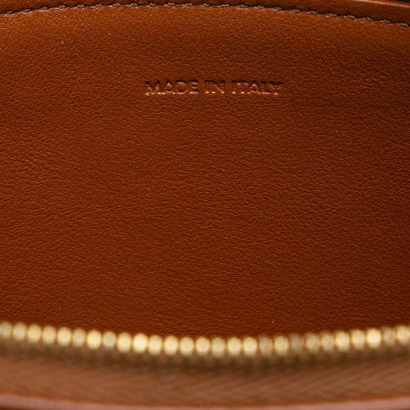 Celine Smooth Calfskin Cuir Triomphe Clutch on Chain Brown Leather Good condition - Box View