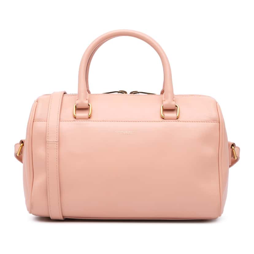 Saint Laurent Baby Leather Classic Duffle Satchel Pink Leather Good condition - Front View