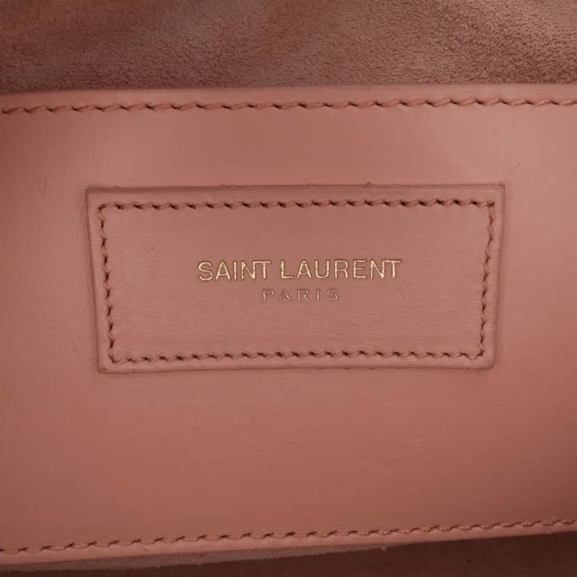 Saint Laurent Baby Leather Classic Duffle Satchel Pink Leather Good condition - Box View
