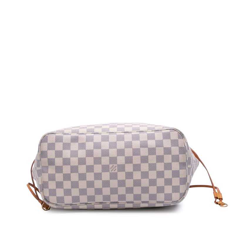 Louis Vuitton Damier Azur Neverfull MM White Canvas Good condition - Inside View
