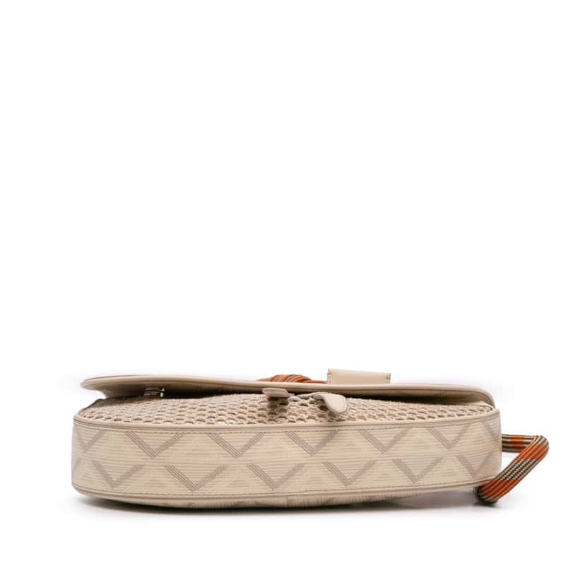 Dior Coated Canvas CD Diamond Nautic Saddle Crossbody Brown Canvas Good condition - Inside View