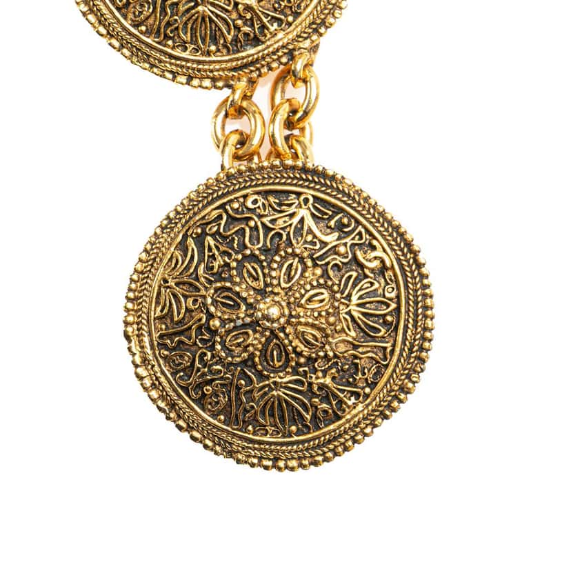 Chanel Gold Plated Coin Medallion Belt Gold Metal Good condition - Inside View