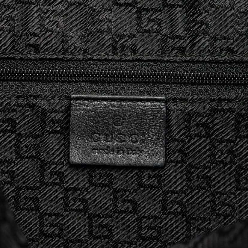 Gucci Leather Bamboo Satchel Black Leather Good condition - Box View