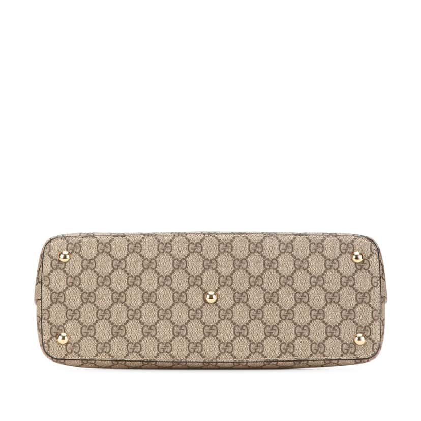 Gucci GG Supreme Linea A Satchel Brown Canvas Good condition - Inside View