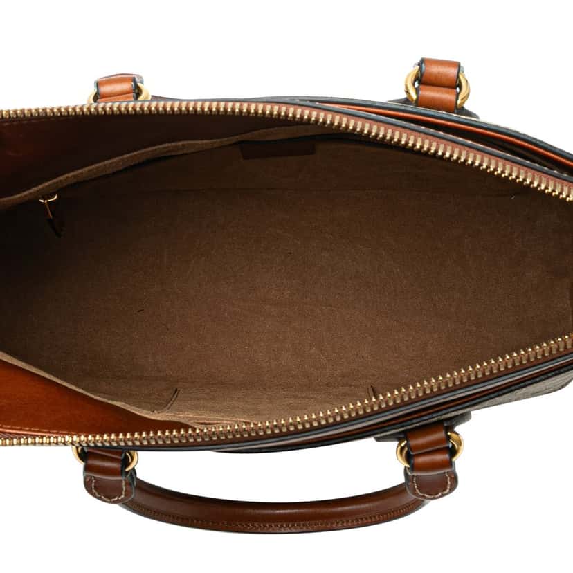 Gucci GG Supreme Linea A Satchel Brown Canvas Good condition - Model View