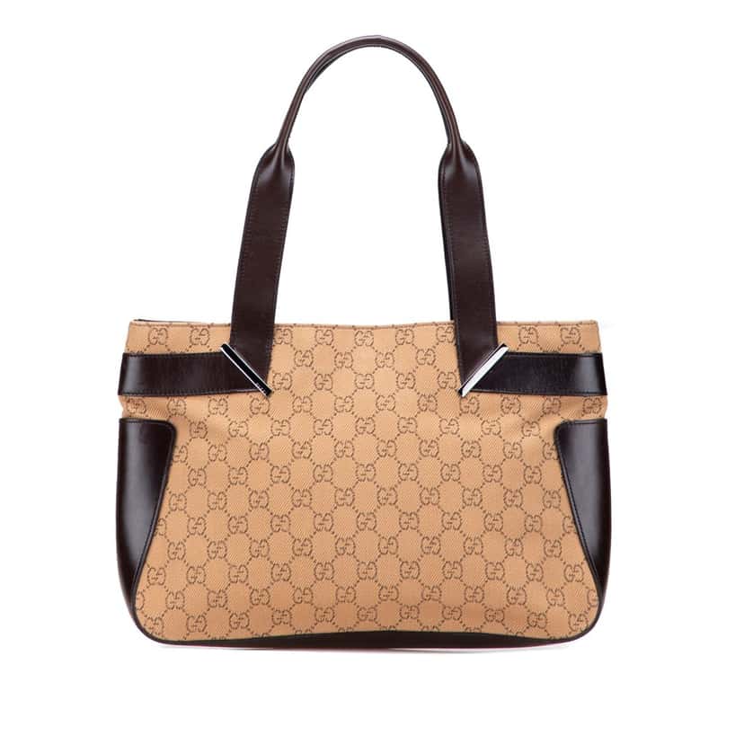 Gucci GG Canvas Tote Brown Canvas Good condition - Front View