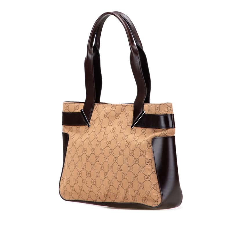 Gucci GG Canvas Tote Brown Canvas Good condition - Back View
